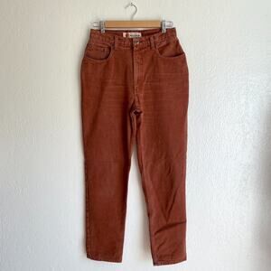 Vintage Arizona Jean Co. High Rise Mom Jeans Tapered Leg Brick Red 100%‎ Cotton